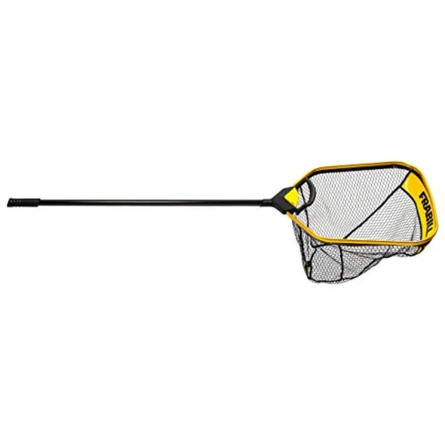Rete da pesca per la cattura di trofei, realizzata in nylon resistente, colore nero e oro, resistente ai raggi UV e all'abrasione
