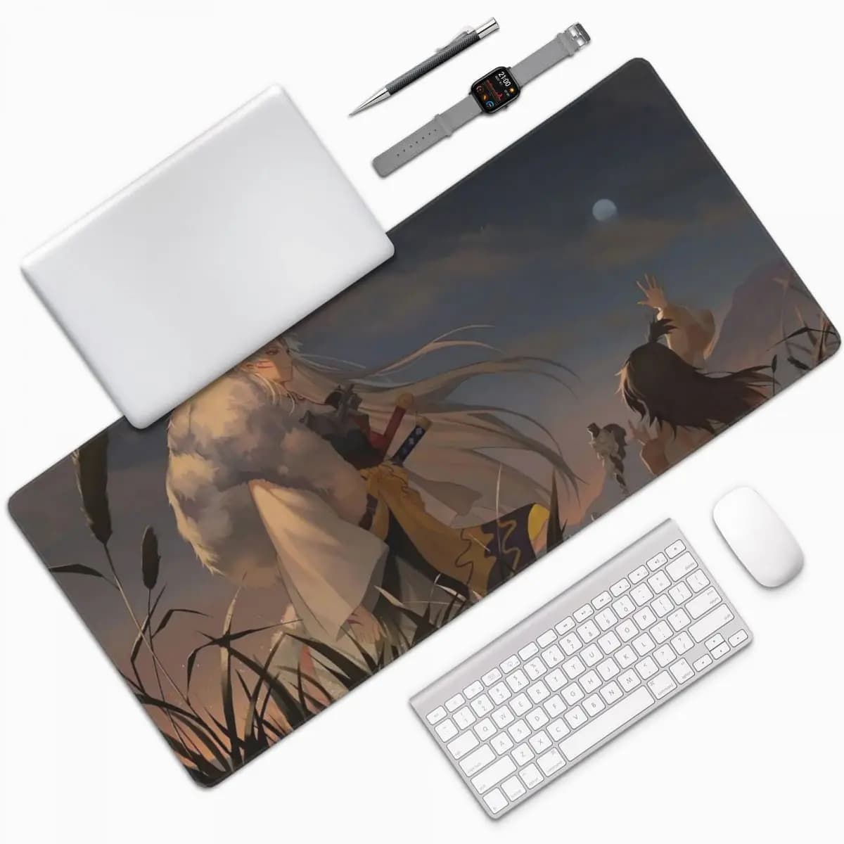 Inuyasha Anime Large Mouse Pad Computer Keyboard Mouse Mat Gaming PC Laptop Desk Mat Office Accessories Table Mats