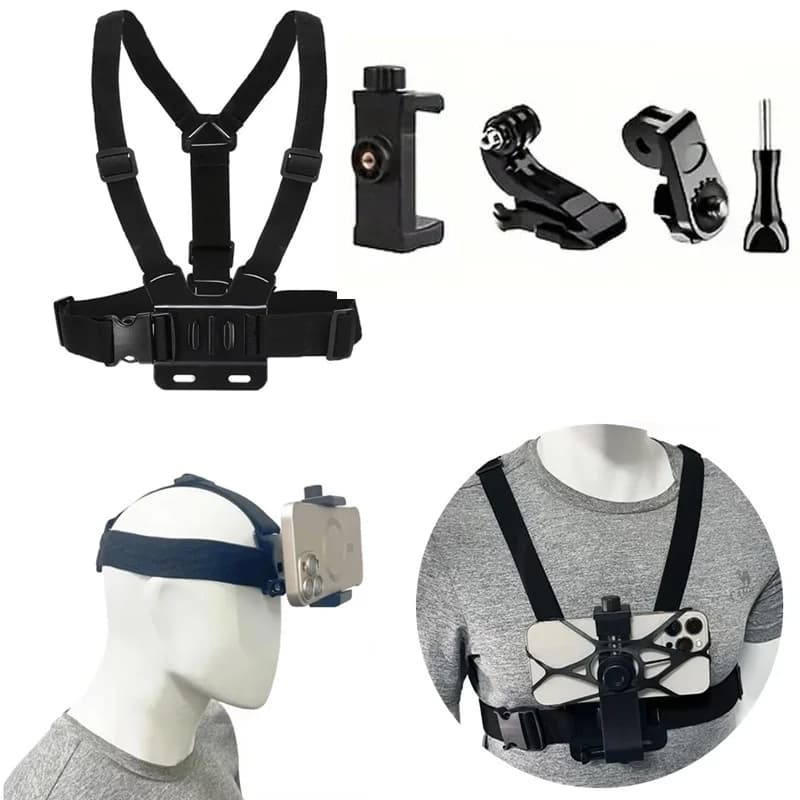 All-in-one Action Camera Accessories Kit Headband Adjustable Waist Pad for Action Camera Accessories Insta360 DJI Osmo