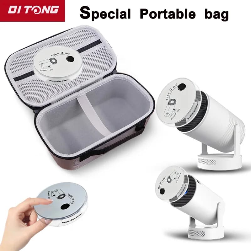 DITONG Borsa da trasporto universale per proiettore per HY300 Pro HY300 Ultra Mini Custodia protettiva da viaggio Custodia con manico multifunzionale