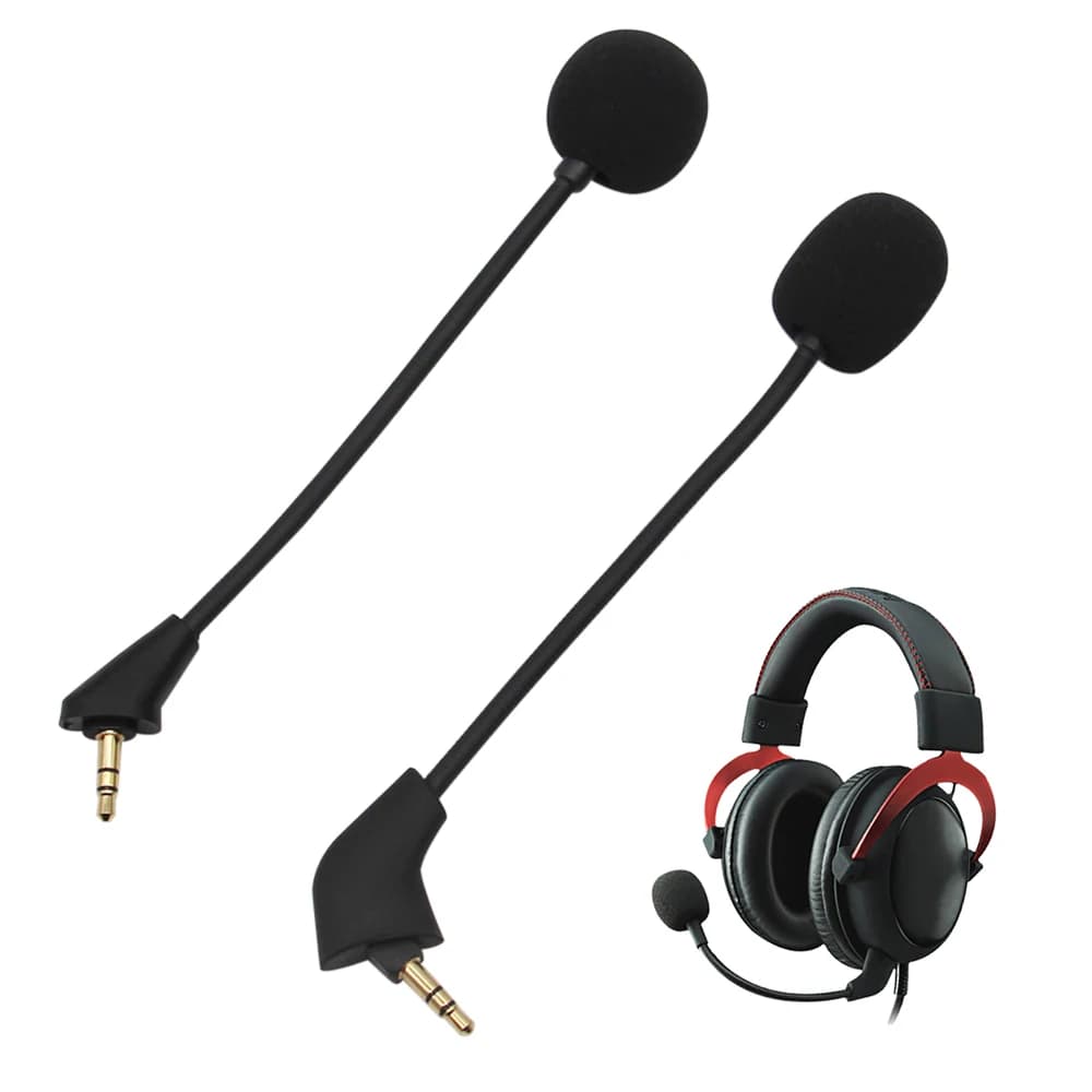 3.5 mm Microphone for Kingston HyperX Cloud Alpha 2 II X Core Pro Silver Cloudx Game Headphones Microphones