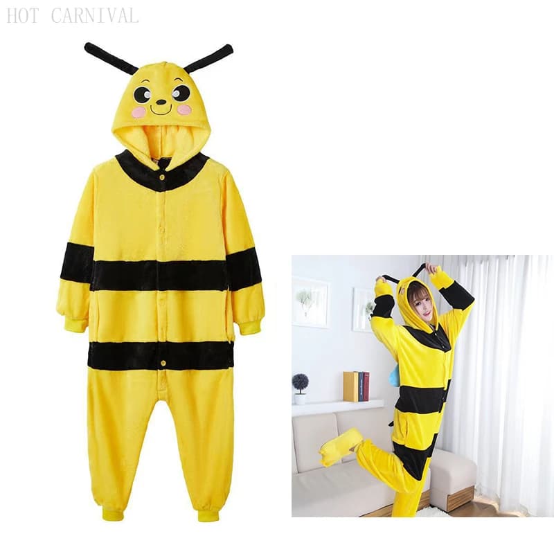 Yellow Ape Shape Kigurumi Pijama, Cartoonian Animal Costume for Adults, Party Dress, Halloween and Theater Shows