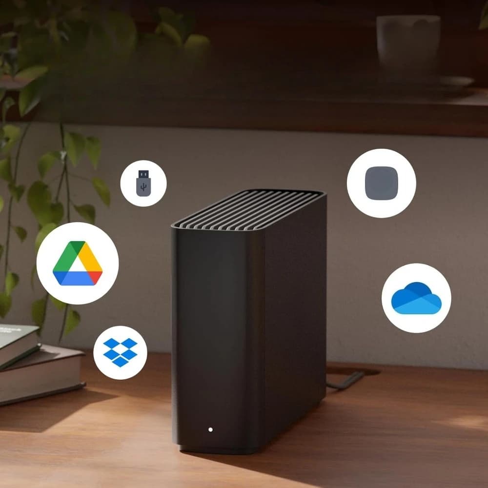 Dispositivo di Archiviazione Cloud Personale 4TB, Disco Rigido Esterno Wireless, Server NAS Portatile per Backup Dati Domestici e File in Rete