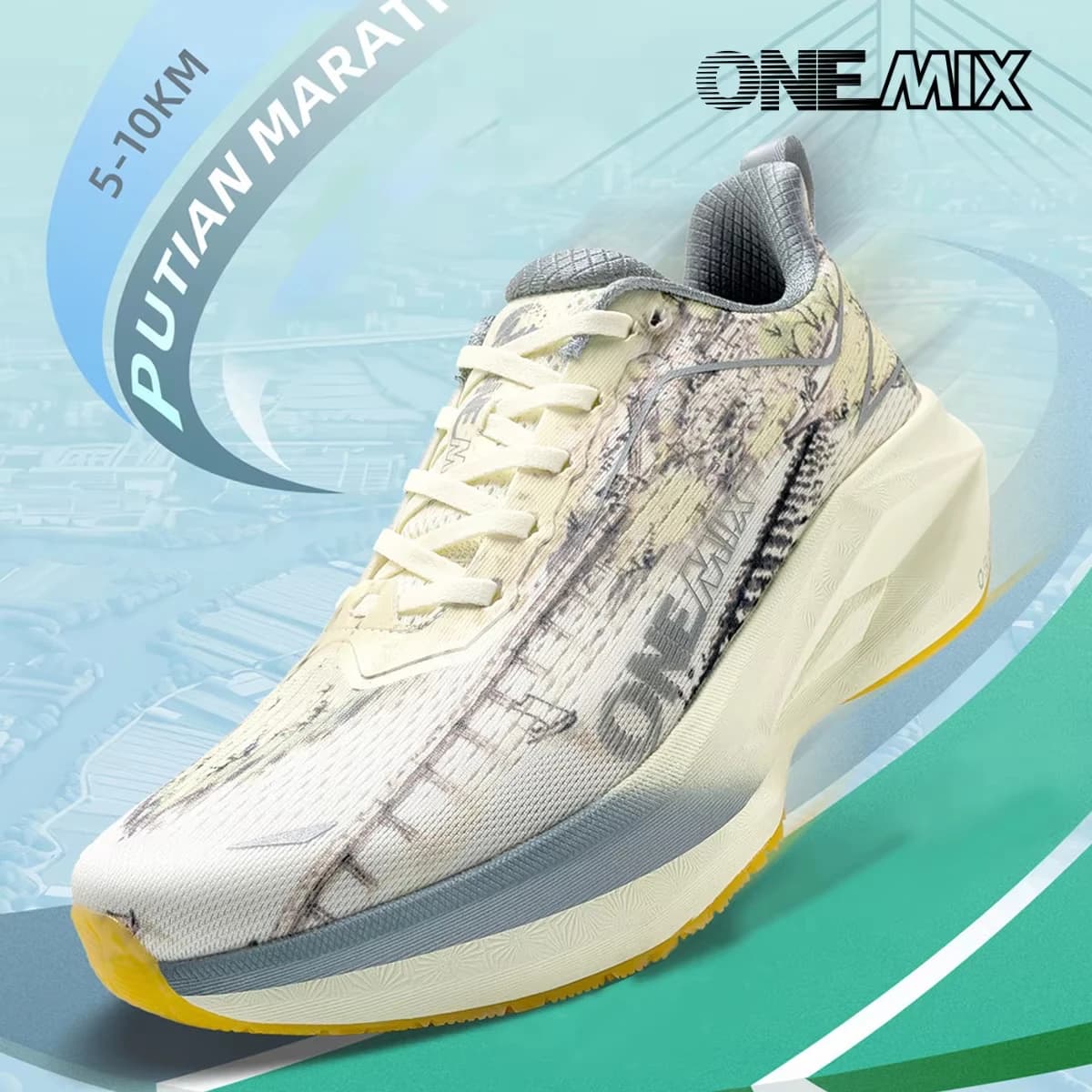 ONEMIX New Running Shoes for Men Super Light Gymnastics Shoes for Outdoor Athletic Training, Wear Resistant Non-slip Walking Shoes