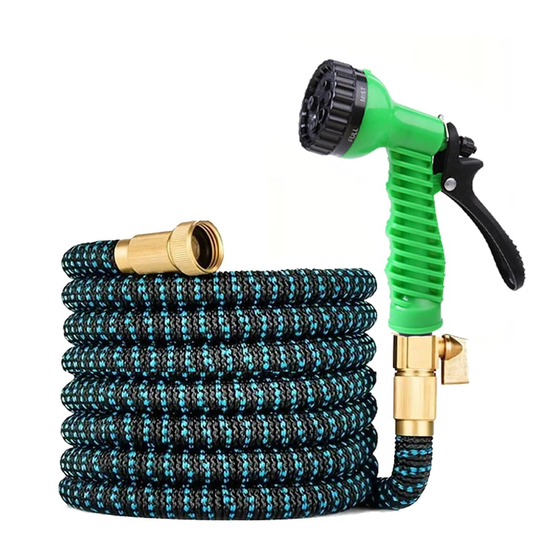 Tubo da Giardino Flessibile Espandibile di Alta Qualità con Giunti Metallici da 3/4 Pollici, Tubo ad Alta Pressione per Lavaggio Auto