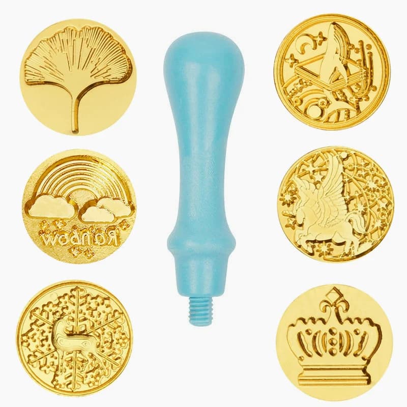 Retro Wax Seal Stamp Set with Handle, Melting Spoon & Wax Seal Furnace for Handmade Embellishments, Card & Gift Decor, DIY Craft