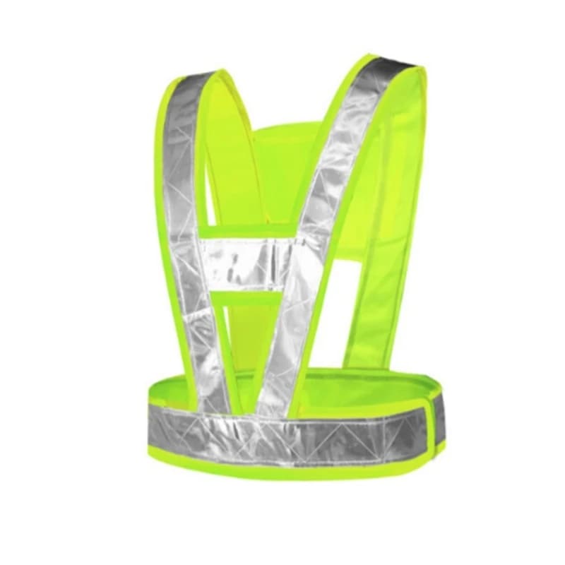 Reflective belt for V-shaped traffic fluorescent green for night race safety warning vests for cycling