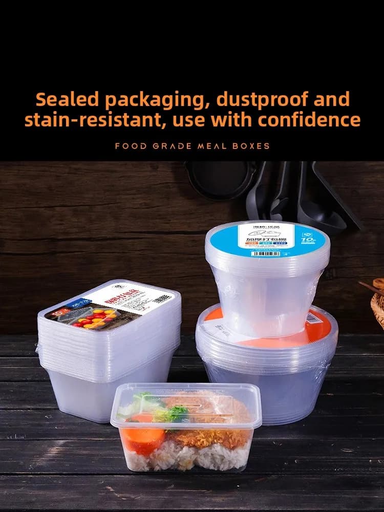 Eco-Friendly Disposable Food ade Microwave Se Meal Box Home Use Paaging Container Long Rectangle PP5 Material Preservation