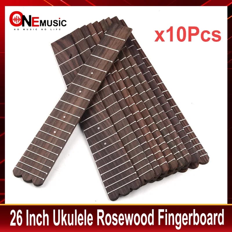 10 pz 26 pollici Tenor Ukulele Fingerboard con 3mm Dot 18 fret palissandro UK Fingerboard sostituzione