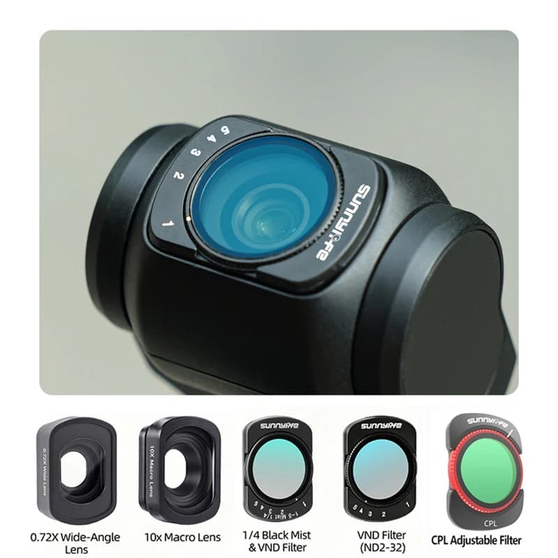 Lens Filter for DJI Osmo Pocket 4 3 Magnetic ND/CPL Filter Set Accessories Aluminum Frame Optical Glass Action Camera Filters