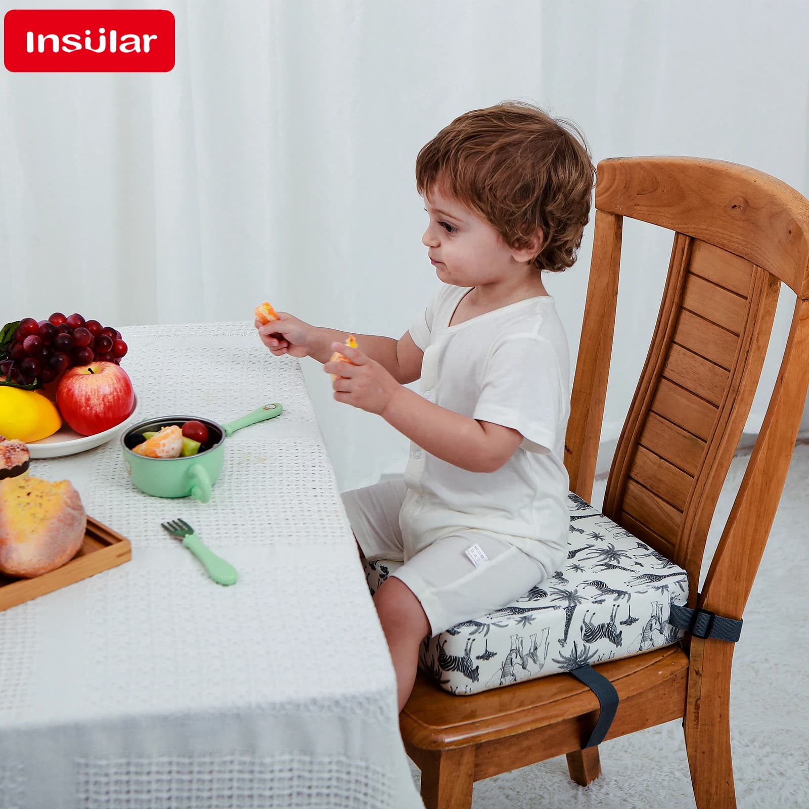 INSULAR Children's Large Chair Cushion Children's Raised High Seat Dining Children's Laptop Lifted Bearing Wheelchair Adjustable Removable