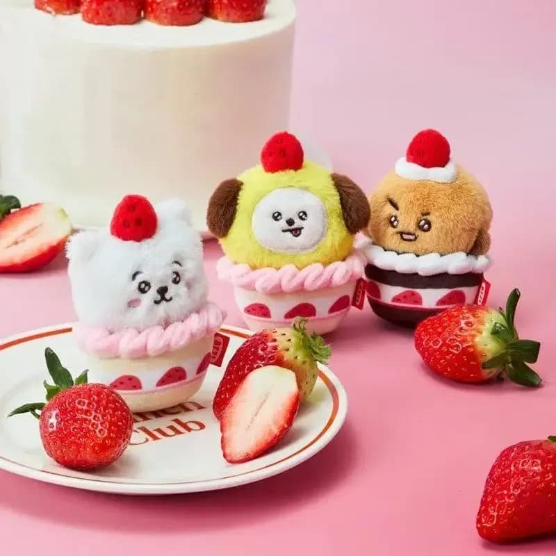 2026 Latest model BT21 Strawberry Cake Party Doll Accessory Set - Featuring The Same Style As The Star Product