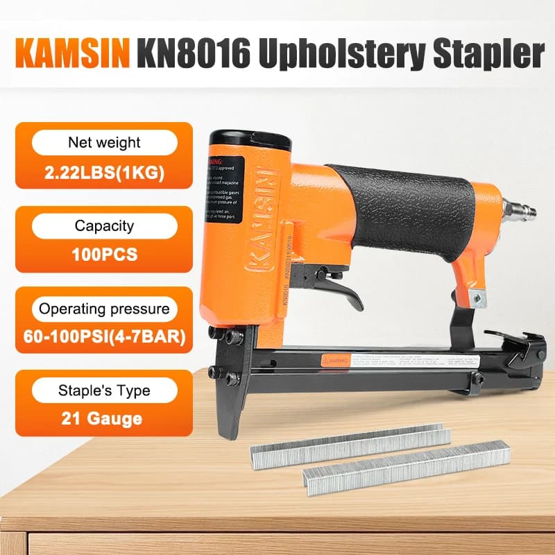 KAMISN 8016 21Gauge 8016 pistola sparachiodi Cucitrice per tappezzeria industriale Pistola cucitrice ad aria a filo fine per la produzione di mobili Tavola sottile