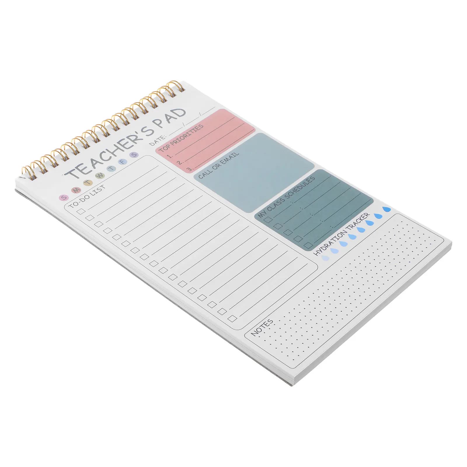 Agenda Settimanale Non Datata per Insegnanti 2026, 8.6 Pollici, Verde, Forniture per Ufficio, Quaderno Organizzatore per Pianificazione Quotidiana e Gestione Progetti