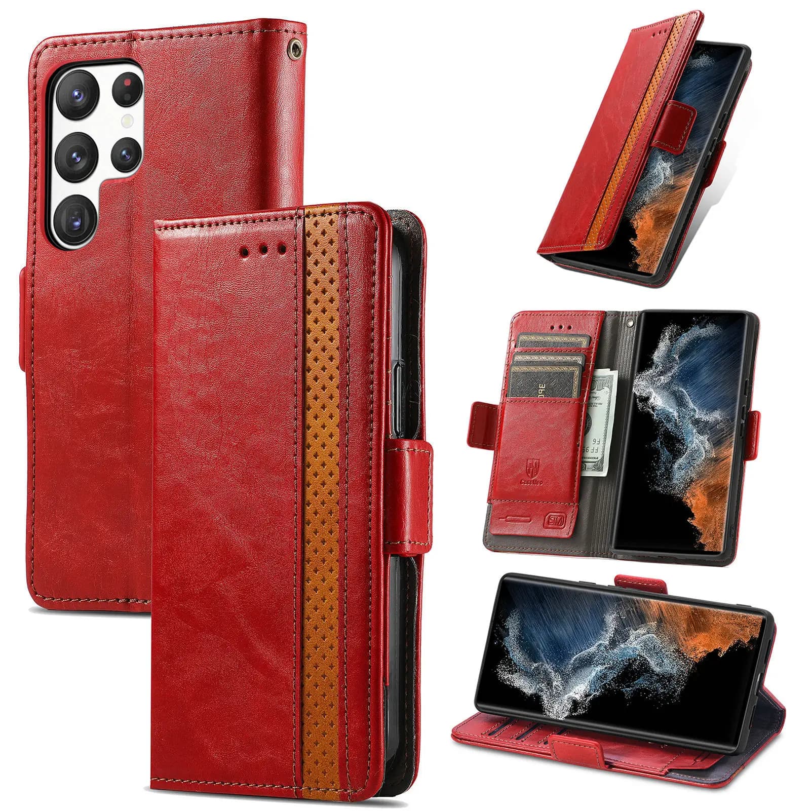 RFID Blocking Leather Flip Case For Tecno Spark 50 4G 20 Pro 20C Camon50 Camon20 Wrieless Charging 3 Cards Slot Wallet Cover