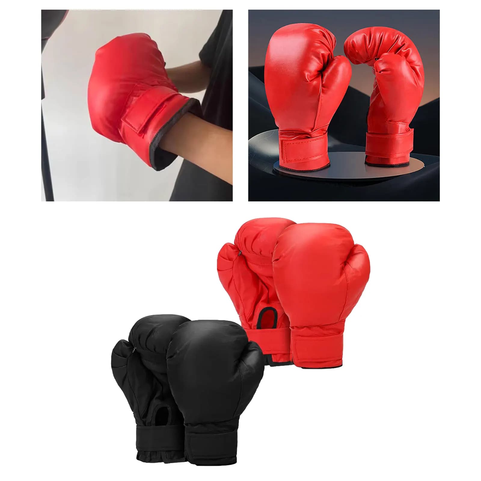 2 pairs of boxing gloves protection for the hands for adults boxing gloves for children black PU leather boxing gloves for children