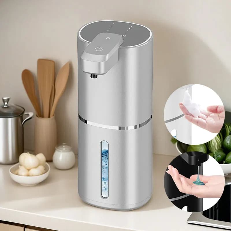 Dispenser automatico di sapone automatico per telefono cellulare in schiuma a induzione intelligente da 380 ml, disinfettante elettrico per le mani, accessori per il bagno a parete