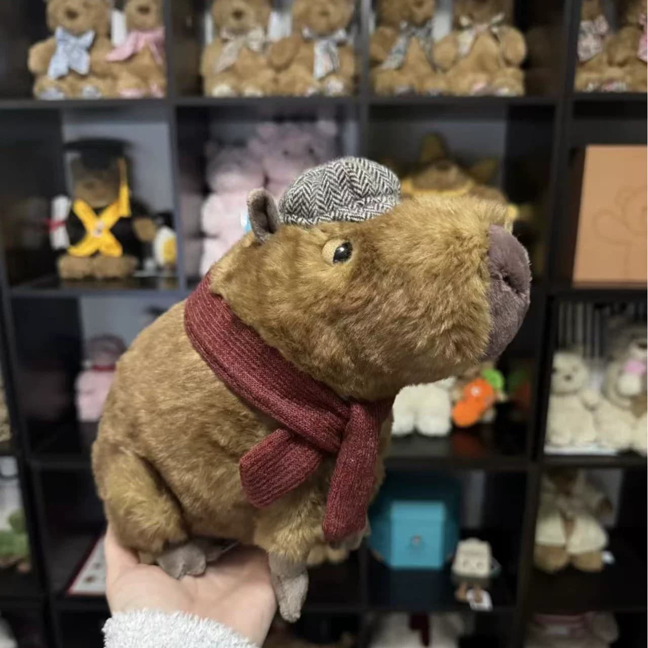 Peluche Realistico di Capibara, Bambola di Peluche Morbida e Soffice, Cuscino di Capibara, Regalo Carino per Bambini, Decorazione per la Casa, Kawaii
