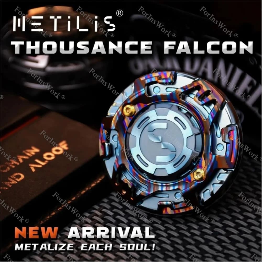 METILIS Thousance Falcon Zirconio Damasco Fidget Spinner Adulti Spinner Metalico Fidget Toys Autismo Limitato 80 pezzi