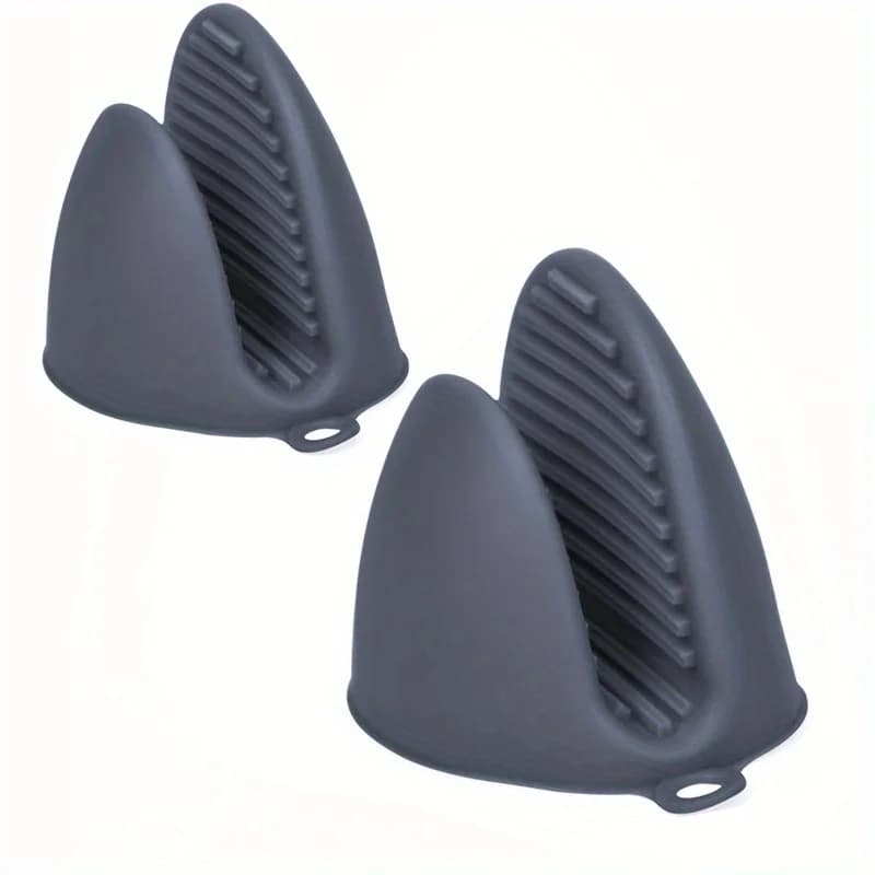 2 Pack Silicone Oven Mitts Pot Holders Sets for Kitchen Heat Resistant Small Kitchen Mittens Rubber Air Fryer Mitts Mini Pot Pin