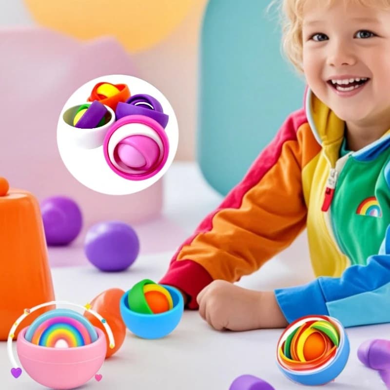 Giocattoli Antistress Divertenti, Spinner Gyro Ball, Giocattolo Sensoriale a Rotazione Infinita, Giocattoli per ADHD e Autismo, Regali per Feste