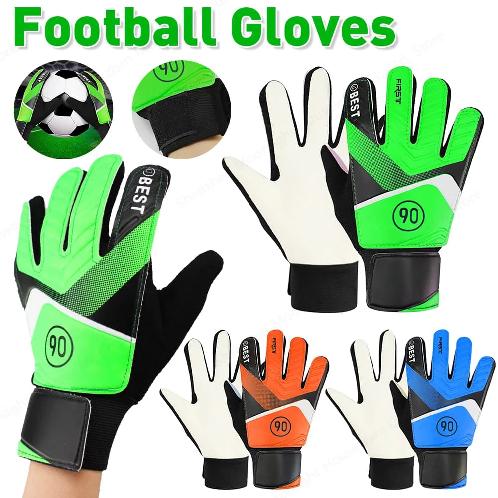 Guanti da portiere da calcio per bambini Giovani Adulti Guanti da portiere ad alte prestazioni Guanti da calcio antiscivolo con palmi con impugnature forti