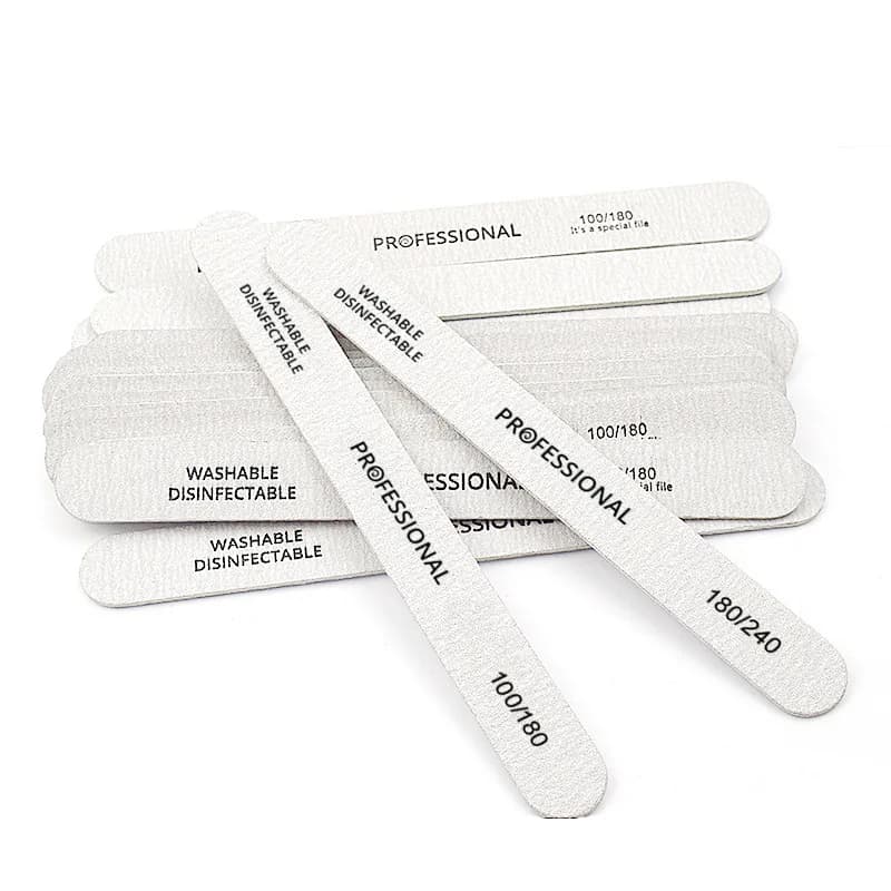 10/25/50Pcs Nail File 100/180/240 Wooden Sanding Buffer Block Pedicure Manicure UV Gel Nail Polish Pro Files Artificial tips