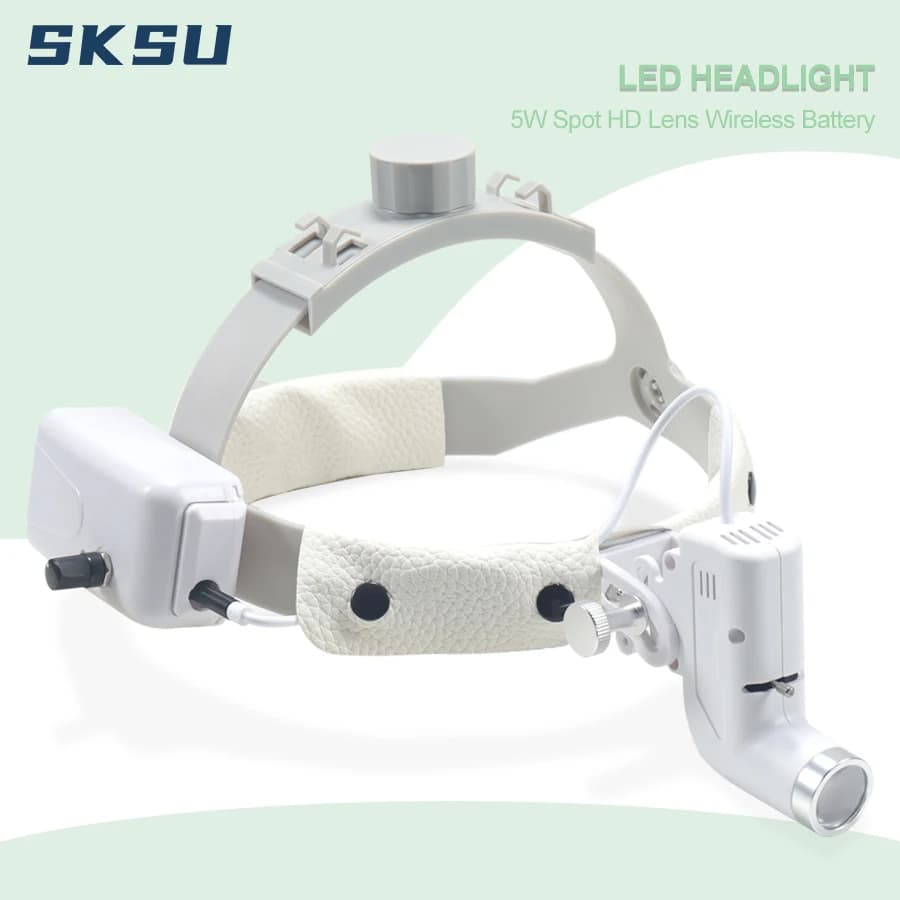 Lampada Frontale LED 5W per Loupes Dentali, Luce Chirurgica per Odontoiatria e Interventi Chirurgici