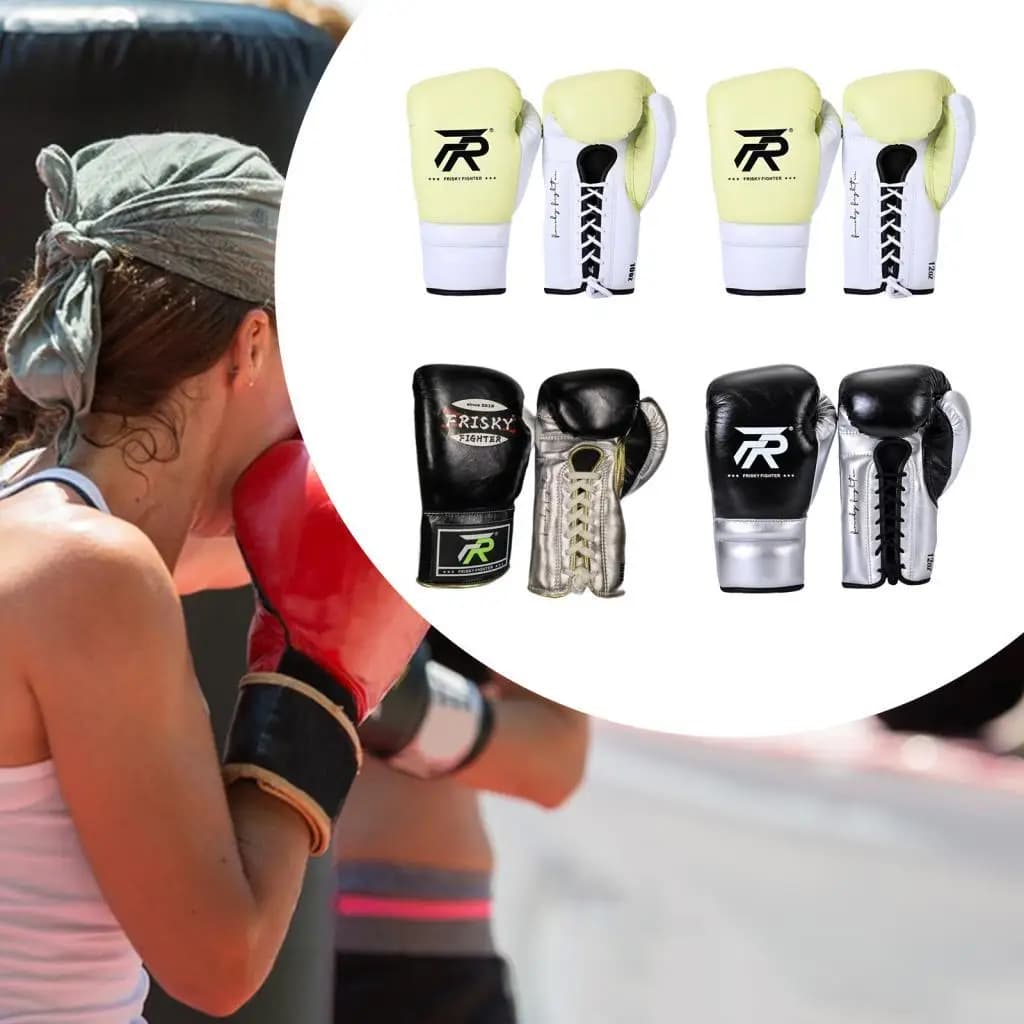 Guantoni da Boxe Professionali Imbottiti in Schiuma, Accessori per Muay Thai per Donne e Uomini, Palestra Domestica