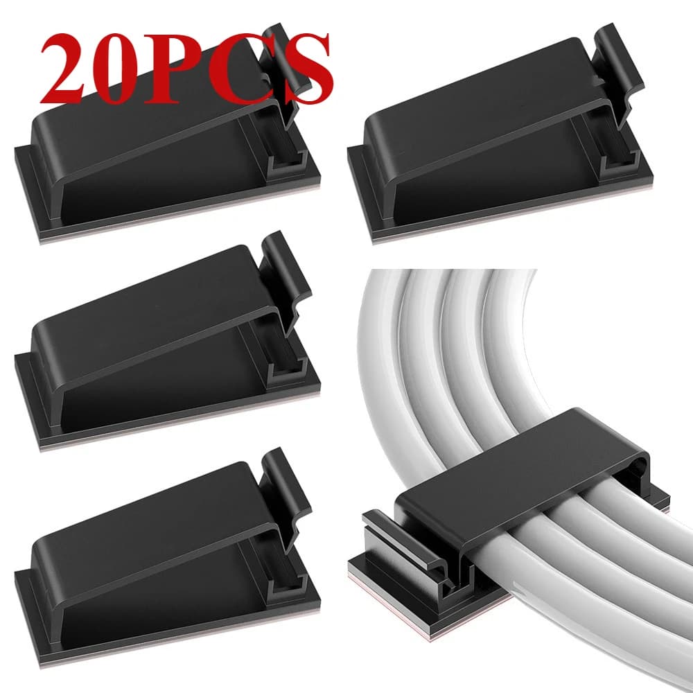 Organizzatore di cavi autoadesivo Morsetto per cavi Clip Supporto per morsetto Gestione cavo dati USB per auto Gestore avvolgicavo decorativo