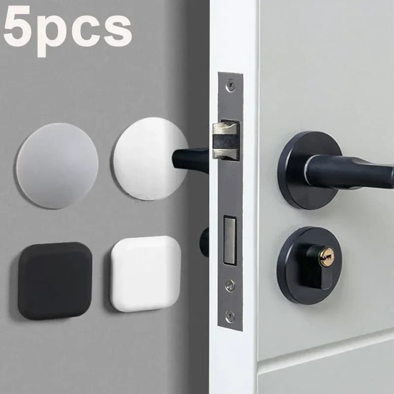 5 fermaporta in silicone, maniglia per fermaporta, cuscino, decorazione per la casa, tappetino di protezione da parete, miglioramento dell'hardware