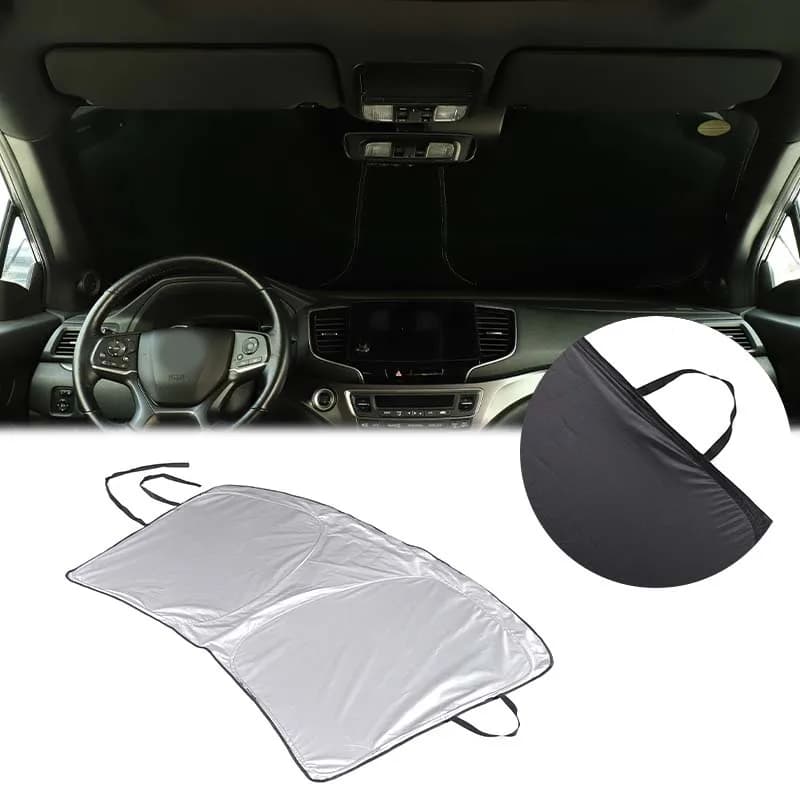 For Honda Pilot 2016-2022 1Pc External Windshield Sun Shade Frost Cover Memory Steel Wire Tie-Down Installation