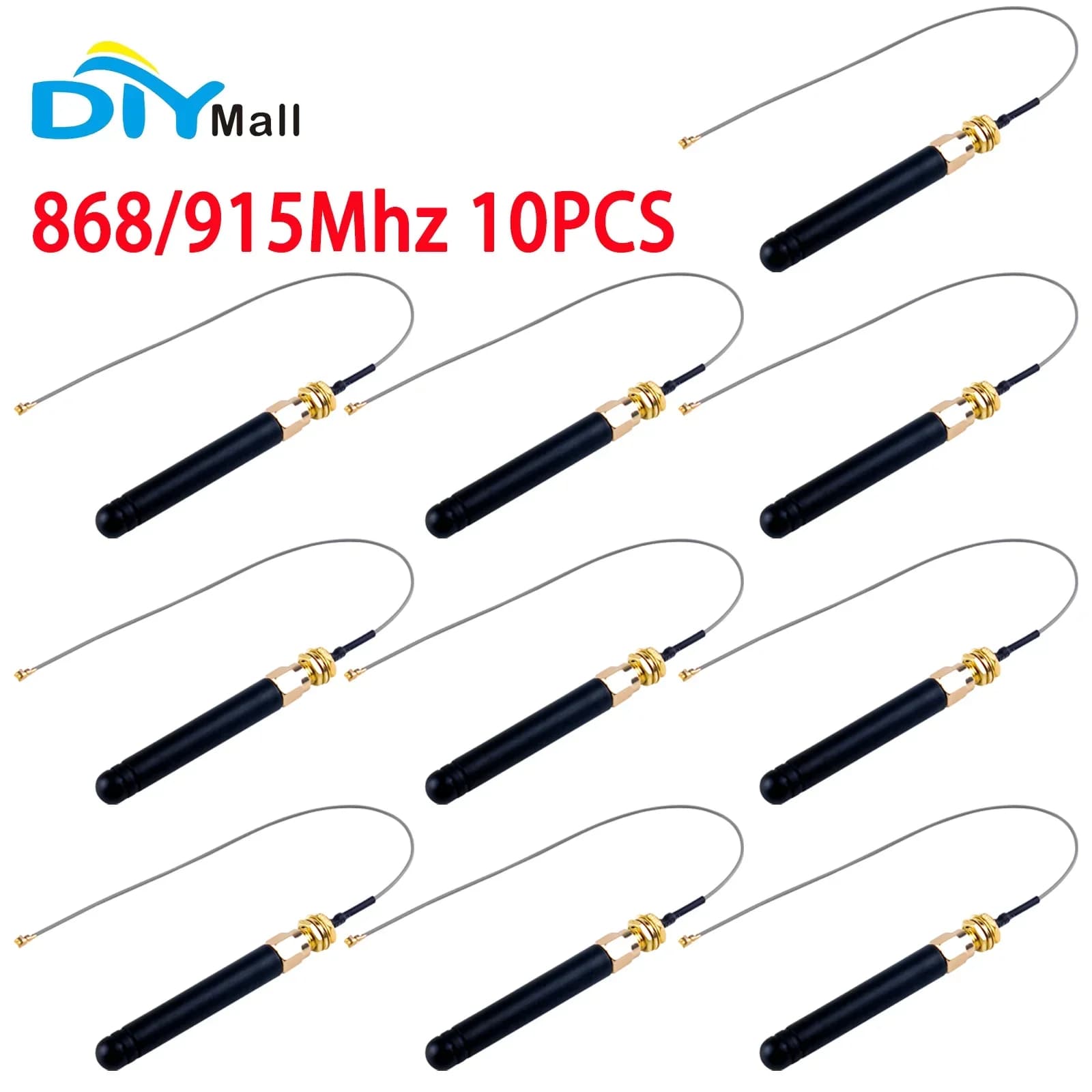 10Pcs U.FL to SMA Connector Antenna 868MHz / 915Mhz for ESP32 LoRa V3 Node Development Board Lora32u4 II Wifi Lora32