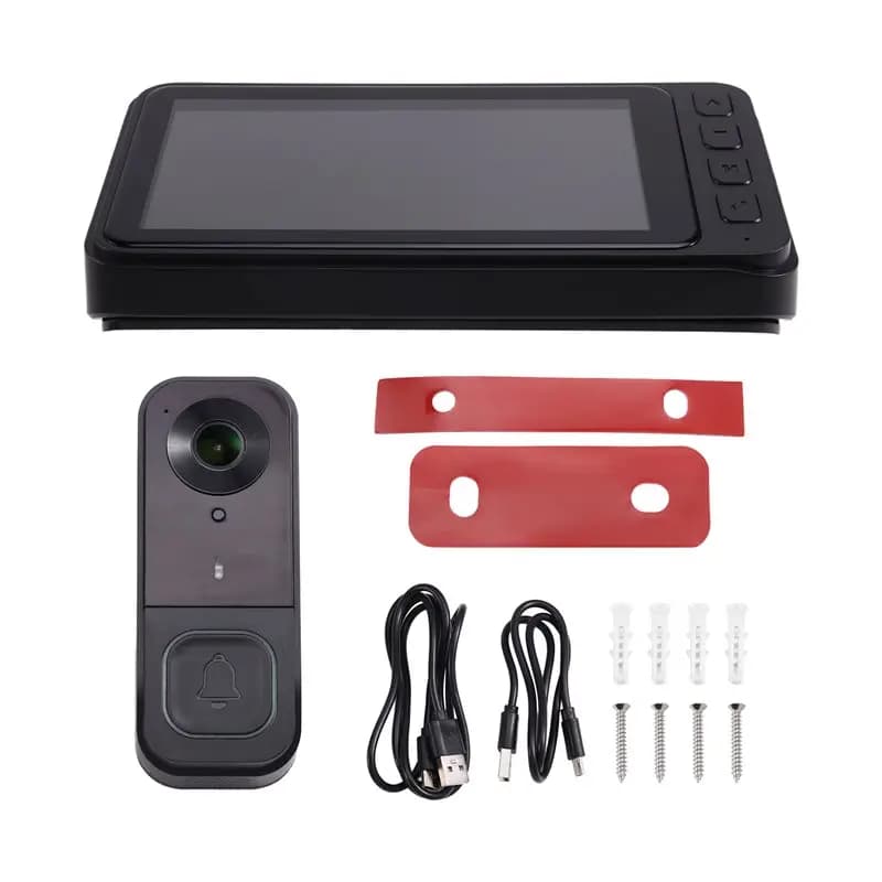 【PRODOTTO INDISPENSBILE】Videocitofono wireless HD con schermo IPS, visione notturna a colori, basso consumo energetico per interfono vocale wireless