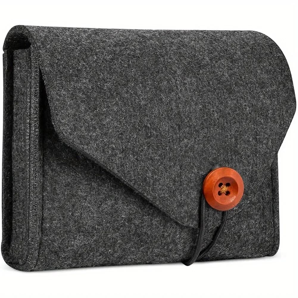 Custodia portatile per adattatore di alimentazione in feltro - Organizzatore di cavi da viaggio per accessori elettronici Borsa da viaggio USB
