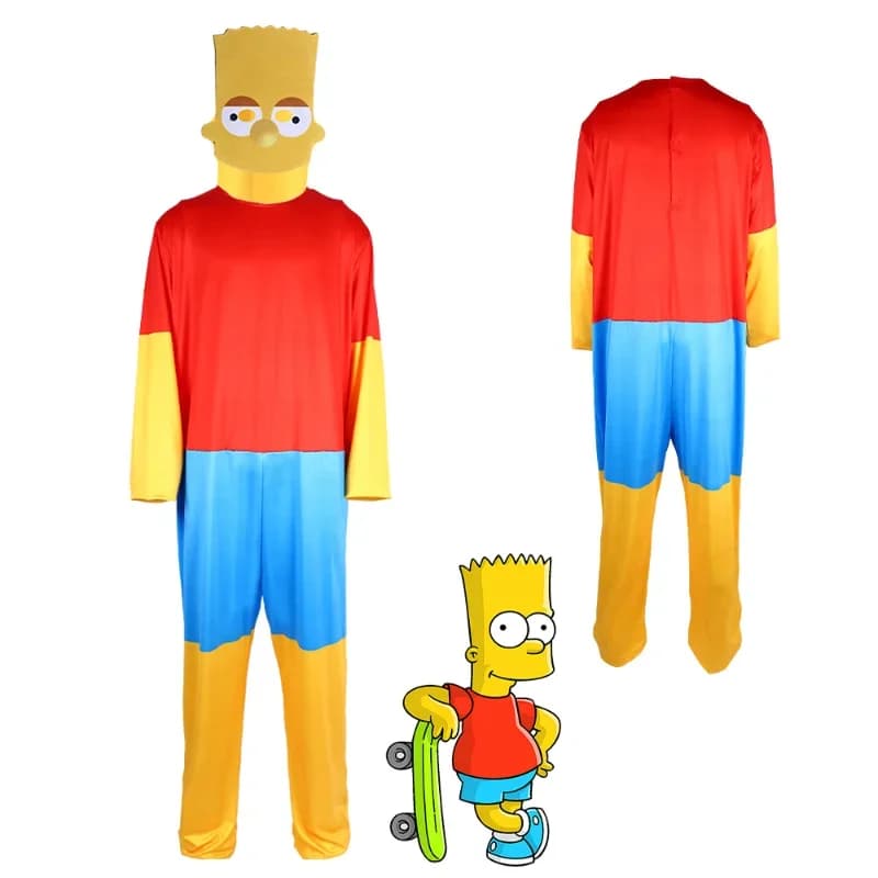 Simpson Cosplay Costume, Soul Card Characters, Lisa, Bart, Homer, Marge, Family Halloween Costume, Elegant Birthday Party Dress, Gift