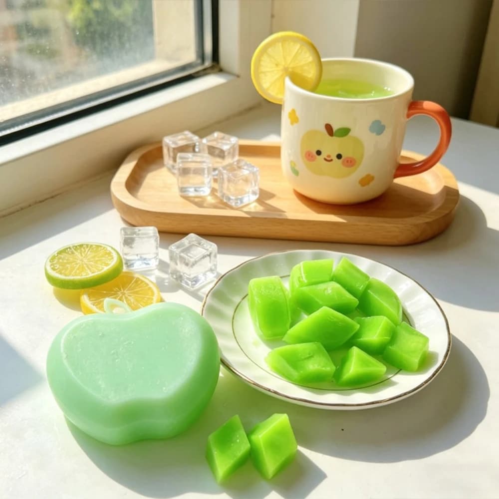 Stampo in Silicone a Forma di Mela per Cubetti di Ghiaccio, Regalo per la Vigilia di Natale e Halloween, Strumento Fai-da-Te per Cubetti di Ghiaccio, Stampo in Silicone per Alimenti