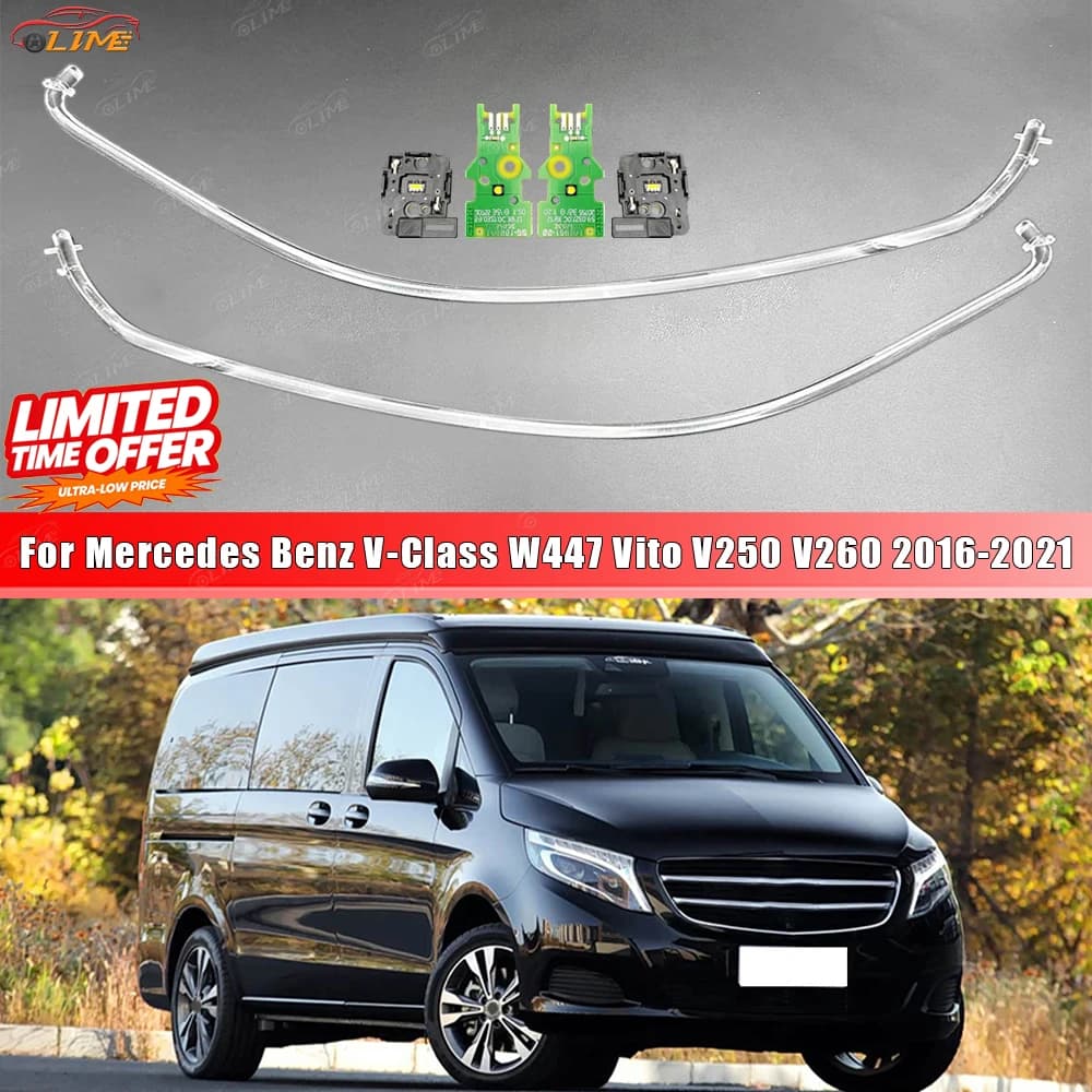Strisce Luminose a LED Bianche per Fari Auto Mercedes Benz Classe V W447 Vito V250 V260 2016-2021