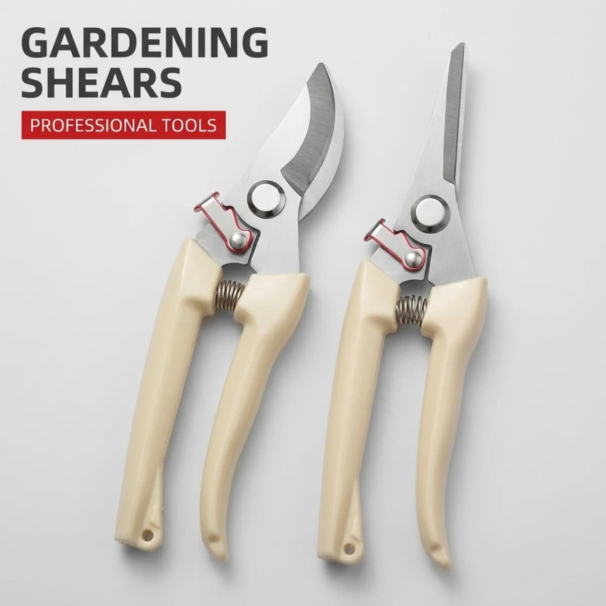 Heavy-Duty Pruning Shears – Rust-Resistant Stainless Steel, Straight Blade for Fruit Picking, Secure Lock & Easy Grip
