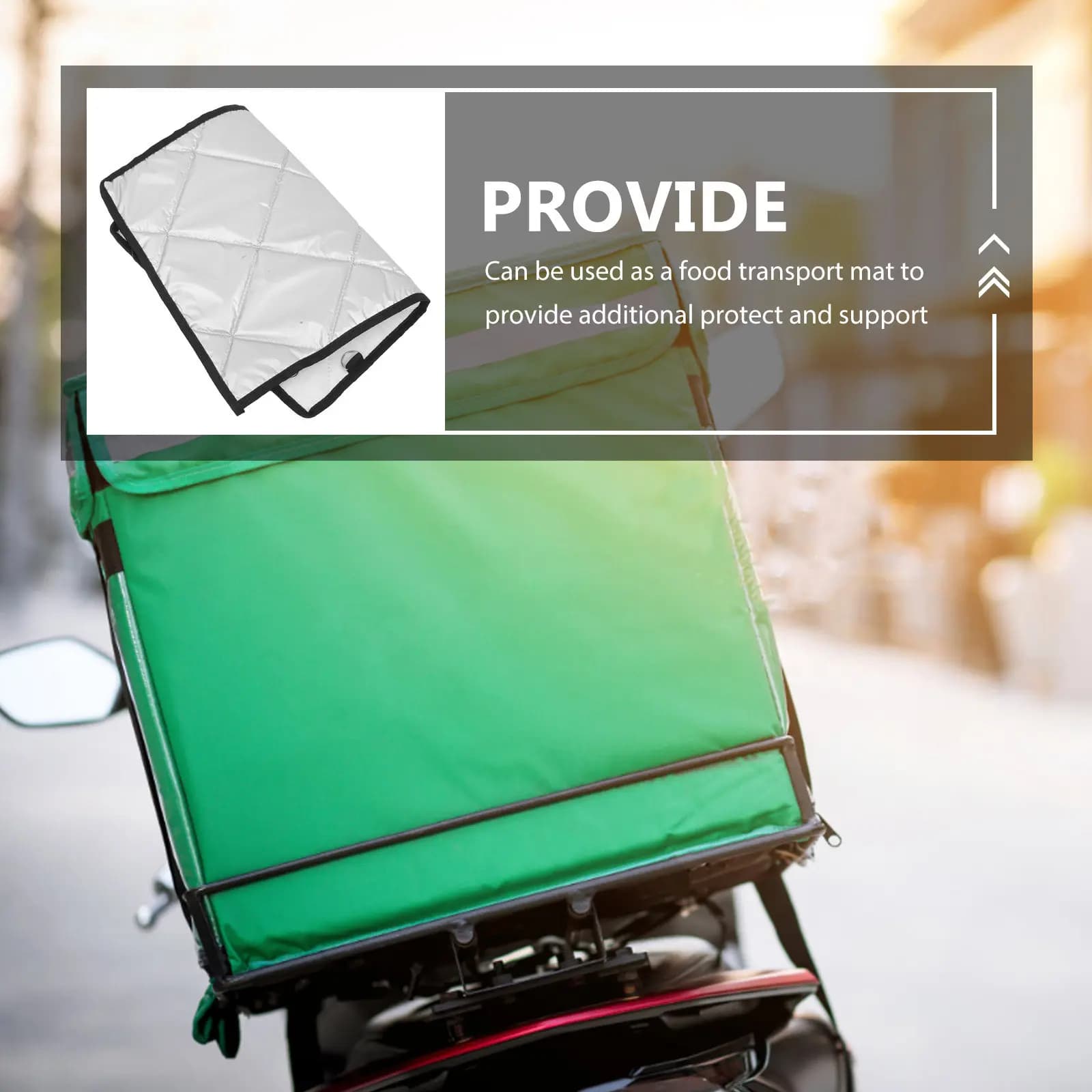Coperta Termica per Contenitori 70x50cm Pieghevole Leggera per Isolamento Alimenti da Asporto Catering Preparazione Pasti Scooter Bici