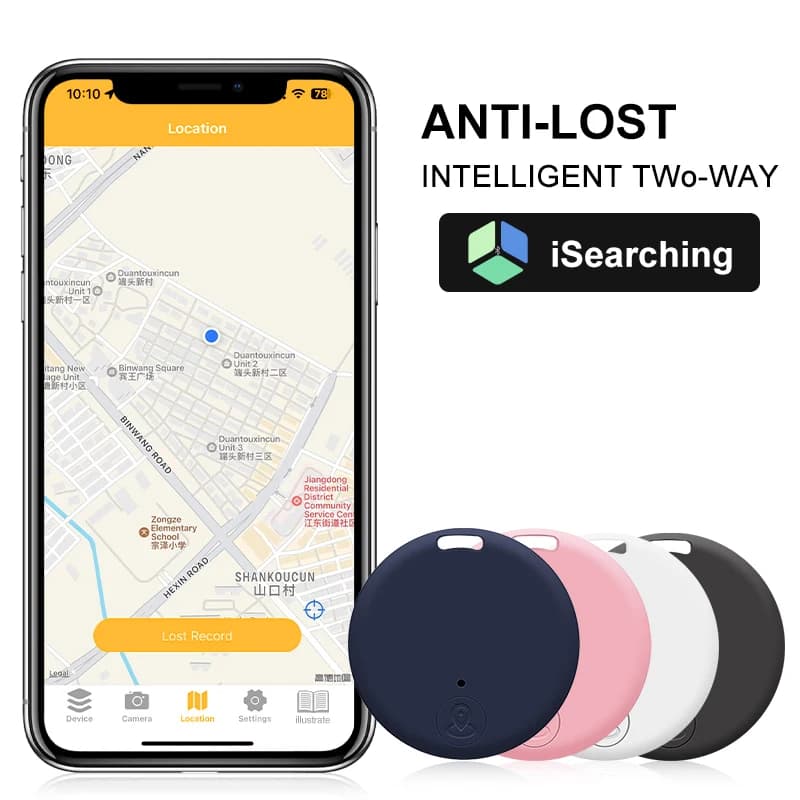 Mini GPS Tracker Anti-Smarriage for Telephone, Domestic Animals, Children, Bags, Keys - Bluetooth Smart Device to Find Objects and Prevent Loss