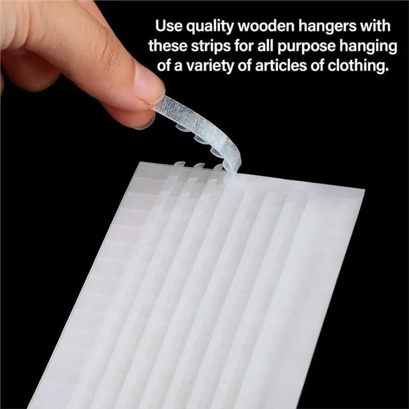 AB51 Clothes Hanger Grip 200 Pcs Non Slip Silicone Adhesive 2.8 X 0.2 Inch Clothing Accessories