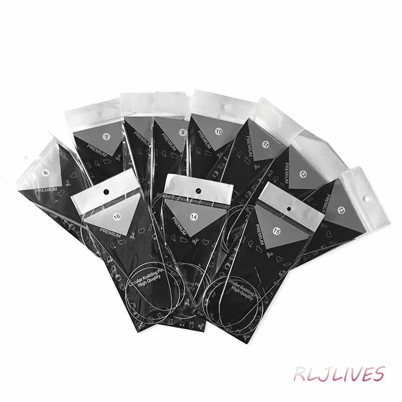 11 Dimensioni 80 cm Ferri da maglia circolari in acciaio inossidabile Perni da maglia circolari Perni da tessitura all'uncinetto Strumenti per cucito Accessori per cucire
