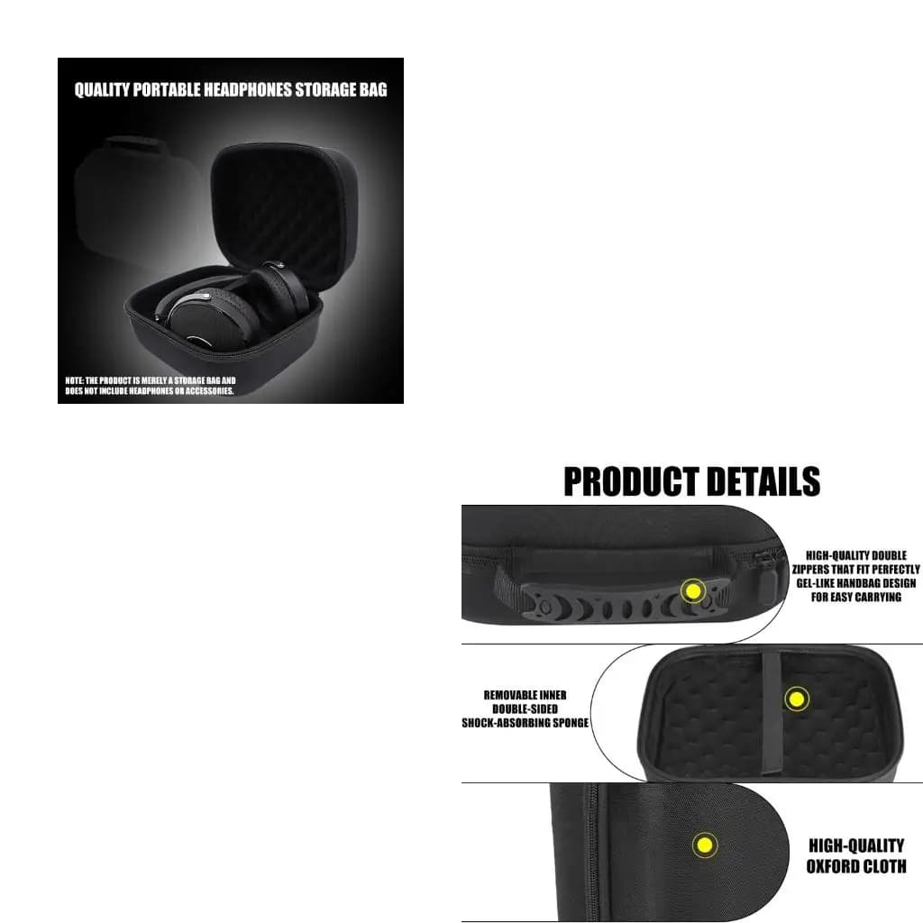 Multifunctional Headset Carrying Case Box Anti Scratch Lining Gaming Accessory Storage Organiser for Focal Elear