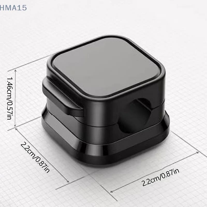 [EL] 6PCS Clip magnetiche nere per la gestione dei cavi Organizzatore di cavi multicolori Ganci da scrivania e a parete per dati e caricabatterie del telefono