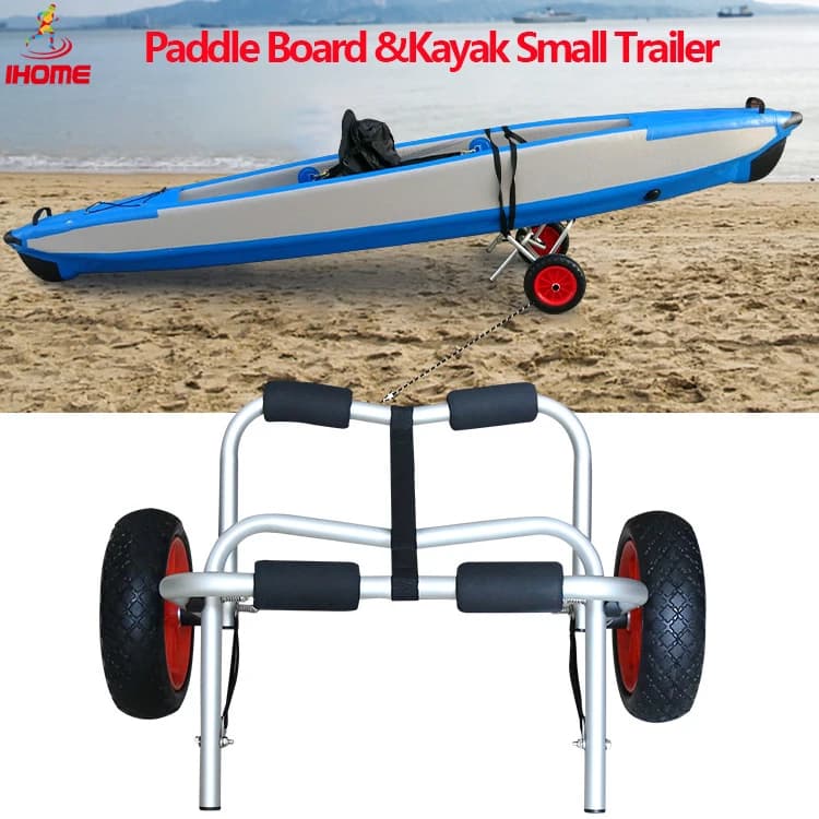 Rimorchio universale per tavola da paddle esca e tavola da paddle per kayak Carrello per kayak Canoa in lega Kayak Barca da rafting Rimuovi rimorchio