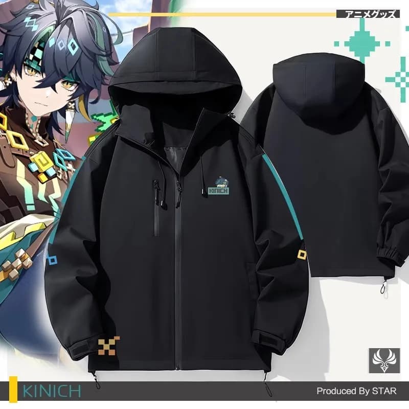 Genshin Impact Kinichi Giacche da esterno con cappuccio Cosplay Kyryll Chudomirovich Flins Autunno Inverno Uomo Donna Cappotto Giacca Top