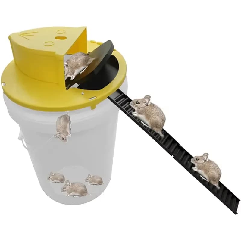 Mouse Trap with Flip Sliding Bucket Lid Indoor and Outdoor Multi Capture Automatic Reset Covered Trap Mouse Trap