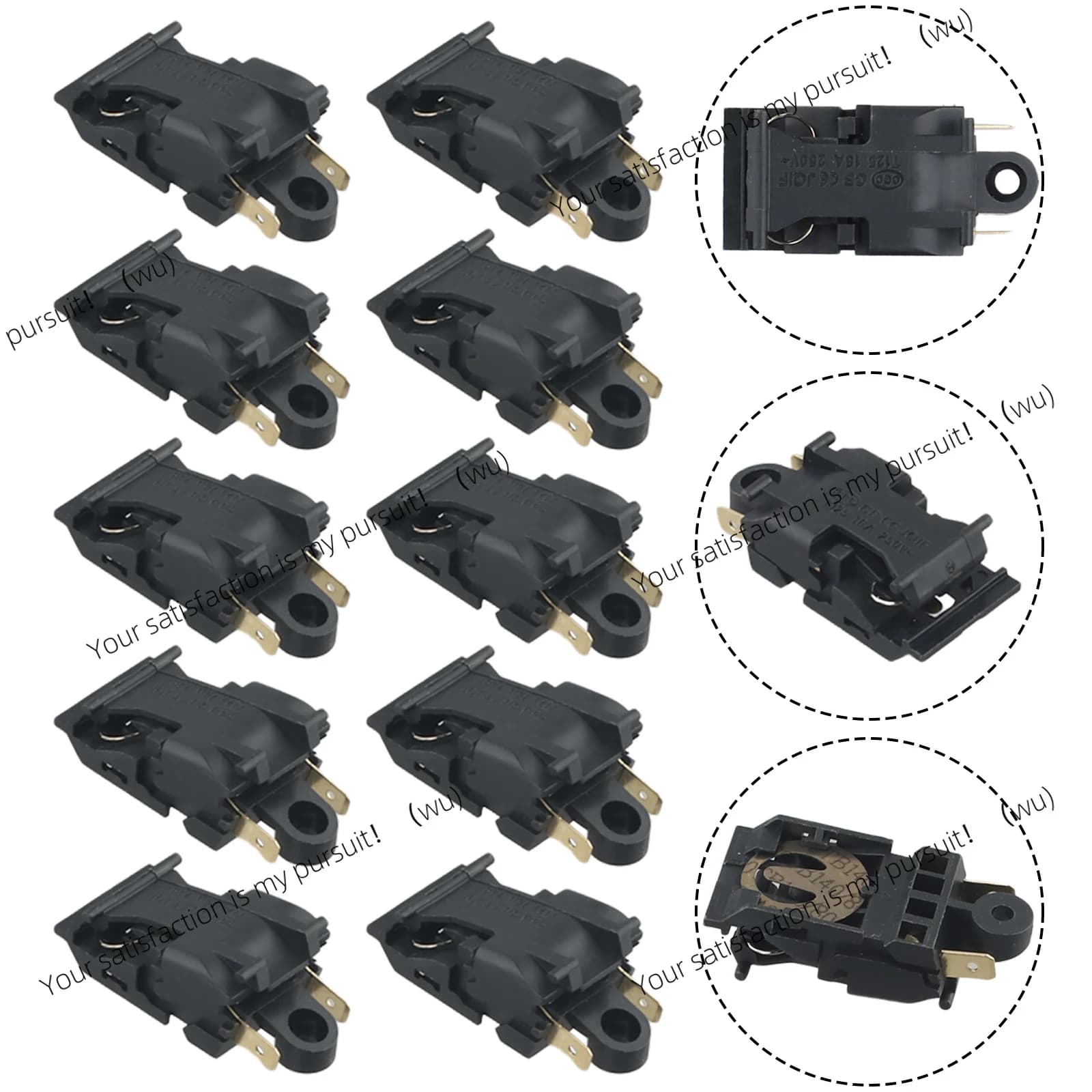 10 pieces applicable to electric kettle thermostat jump switch temperature control XE-3 JB-01E 16A