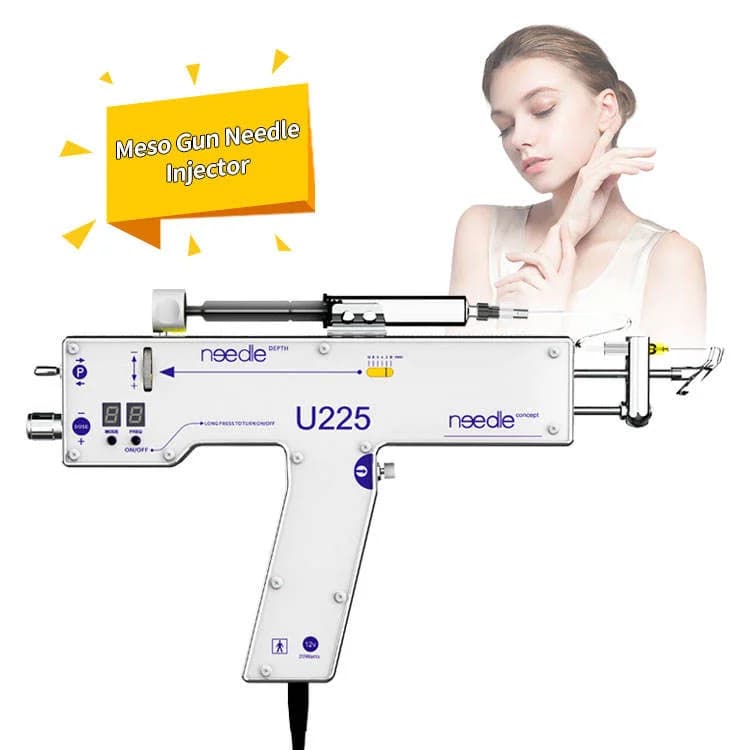 U225 Portable Mesotherapy Gun, PRP Injector, Hair and Face Vibrator, Compressed Air Mesotherapy Injection Machine